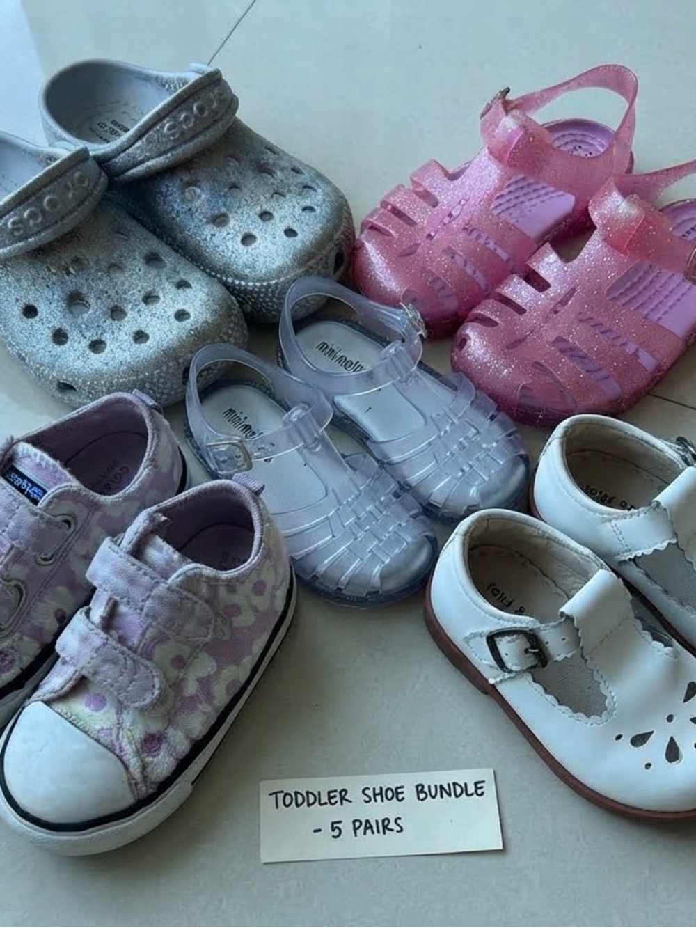 Kids Shoe Bundle - Pink, Silver, Clear, White, Lavender